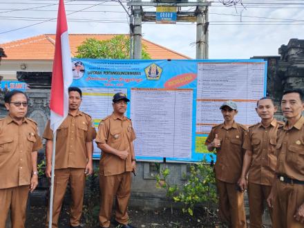 Pemasangan Baliho LPJ Realisasi APBDesa TA 2025